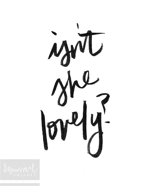 Isnt She Lovely Lyrics Print - Etsy