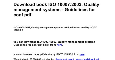 Iso 10007 2003 quality management systems guidelines for configuration management. - Descripción geológica de la hoja 30e, agua escondida, provincias de mendoza y la pampa.