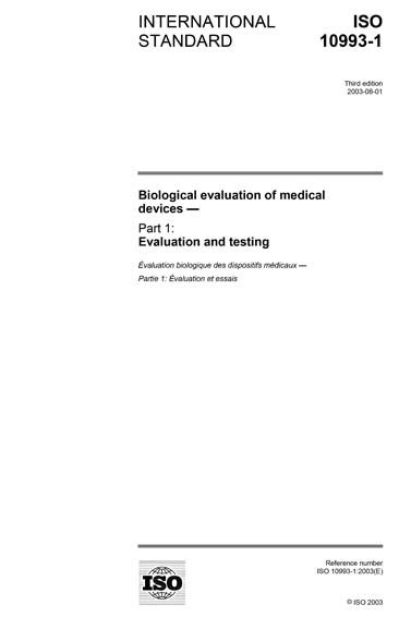 Biological evaluation of medical devices Part 19: Physico-chemical, morphological and topographical characterization of materials. ISO 10993-10:2010. Biological evaluation of medical devices Part 10: Tests for irritation and skin sensitization.. Iso 10993 1