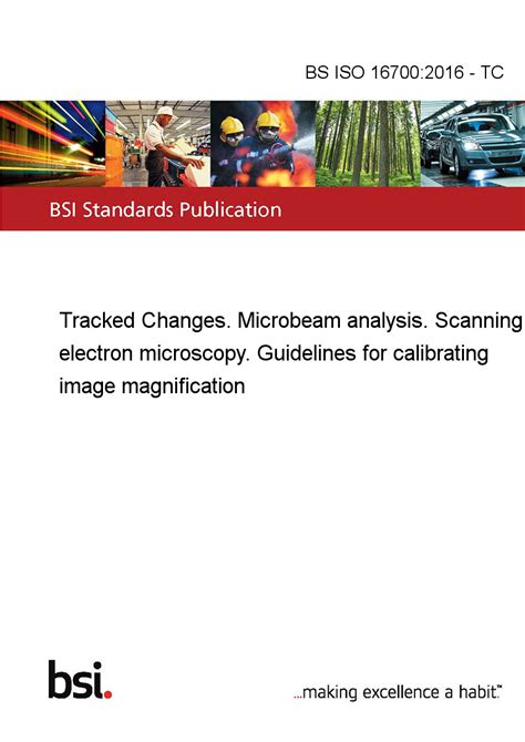 Iso 16700 2004 microbeam analysis scanning electron microscopy guidelines for calibrating image magnification. - Study manual machinery equipment course i.