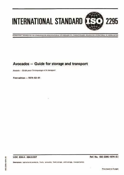 Iso 22951974 avocados guide for storage and transport. - Chemical reactor analysis and design froment solution manual.