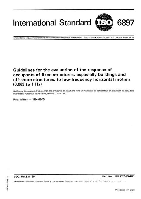 Iso 6897 1984 guidelines for the evaluation of the response. - El limite de la civilizacion industrial.