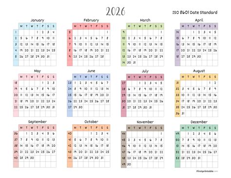 Iso 8601 week number.  Week numbers for 2101 Week numbers on the calendar he...