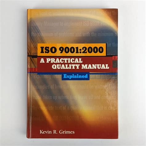Iso 90012000 a practical quality manual explained. - Catalogus der bibliotheek van de vereeniging ter bevordering van de belangen des boekhandels te amsterdam ....