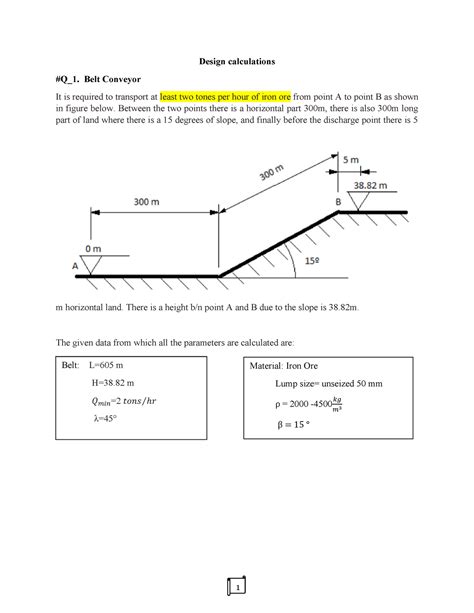 Iso For Conveyor Design Calculation