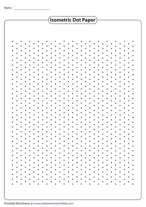 Isometric Dot Paper in Word and Pdf formats