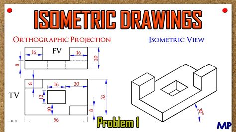 Isometric drawing examples and solutions.  It defines isometric projec...