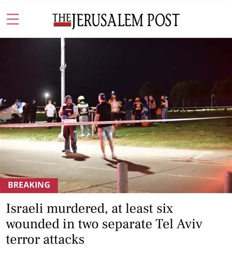 Israel’s Foreign Ministry says one person was killed and six wounded in an attack in Tel Aviv