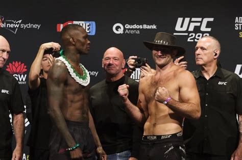 Israel adesanya vs strickland. UFC 293 takes place Saturday headlined by a middleweight title fight, and MMA Junkie Radio’s “Gorgeous” George and “Goze” will host a live-streamed watch-along right here, which kicks off at 8 p.m. ET.. In the main event, 185-pound champion Israel Adesanya (24-2 MMA, 13-2 UFC) looks to make the first defense of his second title reign … 