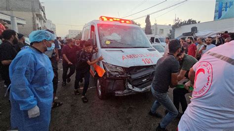 Israel bombs ambulance convoy near Gaza’s largest hospital