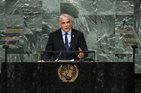 Israeli Prime Minister Lapid backs two state solution in UN speech
