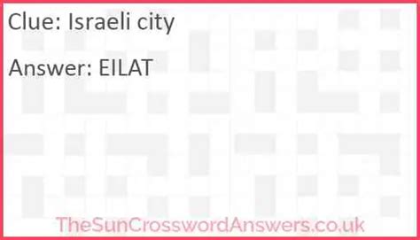 Israeli city Crossword Clue Wordplays.com