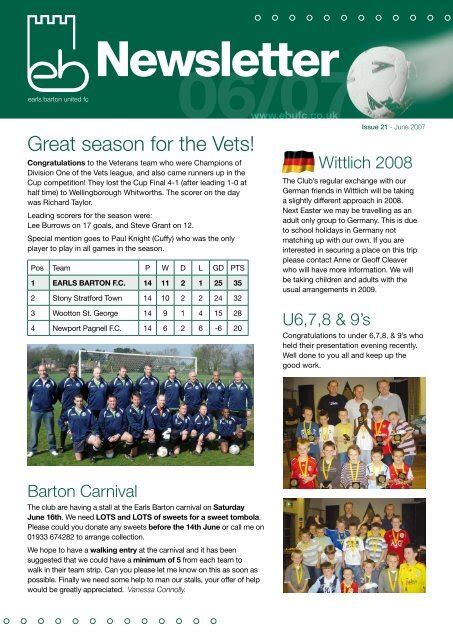 Issue 24 Oct/Nov 07 - Earls Barton United - yumpu.com