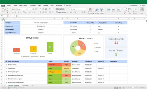 Issue Tracker Excel Template Track Project Management Task Tracker