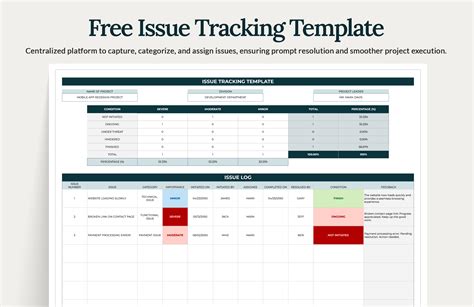 Issue Tracking Spreadsheet Template