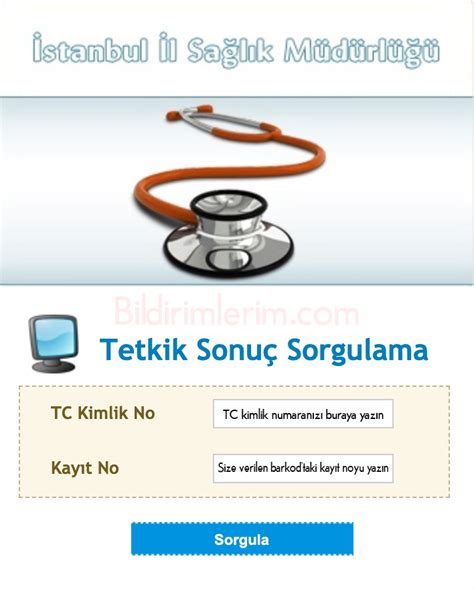 Istanbul il sağlık laboratuvar sonuçları