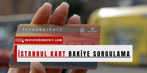 Istanbul kart bakiye sorgulama