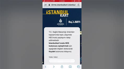 Istanbul karta hes kodu nasıl tanımlanır