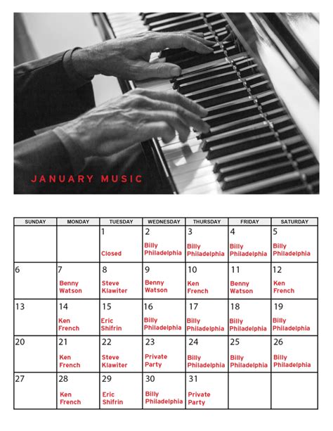 Isthmus Music Calendar