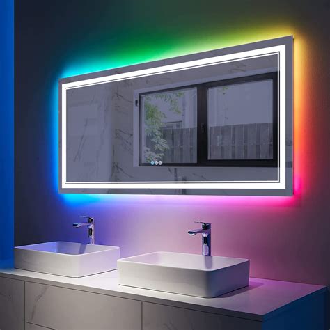 Espejo de baño LED redondo de 36 pulgadas con marco negro con luces para  baño, espejos de tocador iluminados para pared de baño, antiniebla, círculo
