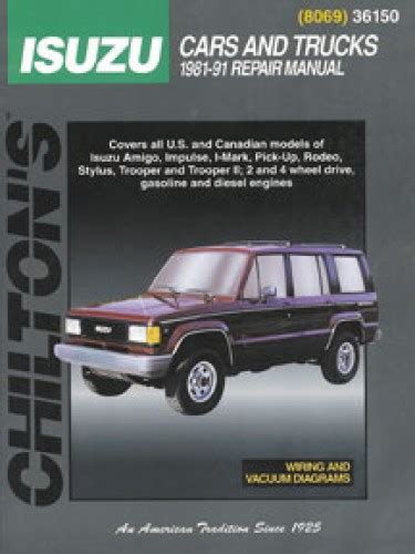 Isuzu 1981 91 chilton model specific automotive repair manuals. - Rückkehr zum paradies oder erbauen des neuen jerusalem?.