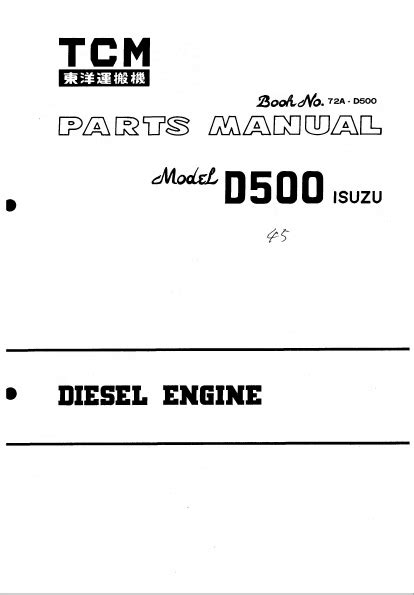Isuzu d500 diesel engine repair manual. - Guia legal y financiera de las artes escenicas en espana manuales guias.