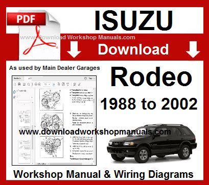 Isuzu rodeo 1998 1999 2000 2001 2002 2003 2004 service repair workshop manual. - Garland master 410 convection oven manual.