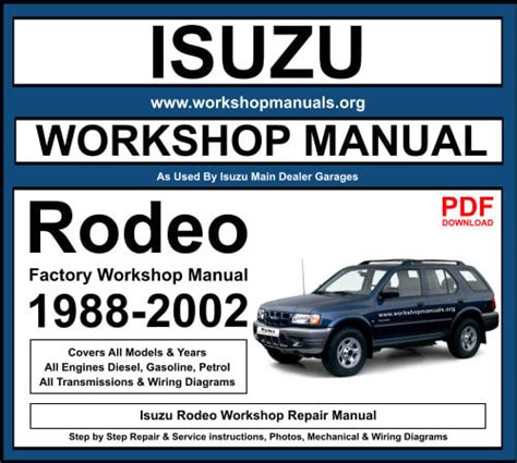 Isuzu rodeo 1998 2000 workshop service repair manual. - Lg dt 42py10x plasma tv service manual download.