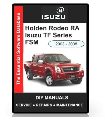Isuzu tf holden rodeo owners manual. - Audi a4 b6 repair manual rear suspension.