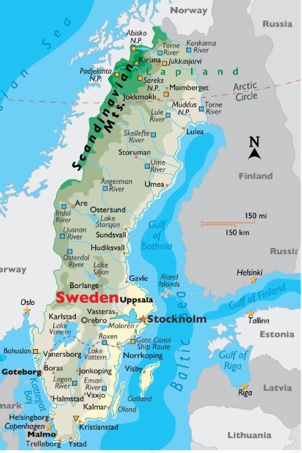 Isveç haritası