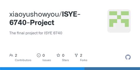 Isye 6740 github. Contribute to Chris-Raddatz/ISYE-6740 development by creating an account on GitHub. ... Contribute to Chris-Raddatz/ISYE-6740 development by creating an account on GitHub. Navigation Menu Skip to content. Toggle navigation. Sign in Product Actions. Automate any workflow Packages. Host and manage packages Security. Find and fix vulnerabilities 