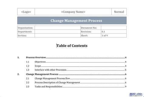 It Change Management Process Template Master of Documents