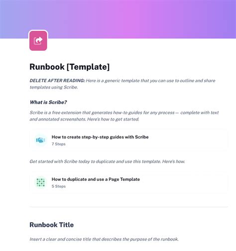 It Runbook Template