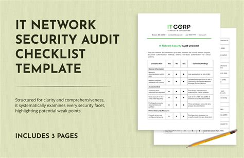 It Security Audit Checklist Template