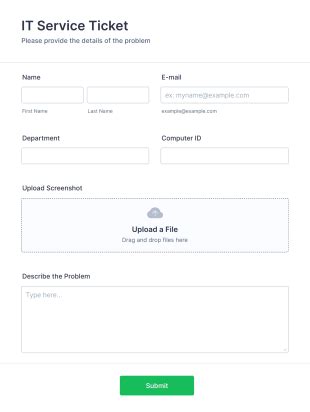 It Service Ticket Form Template Jotform