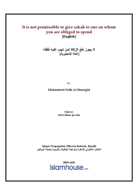 It is not permissible to give zakaah to one’s parents …