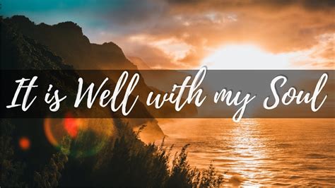 It is well with my soul youtube. 1 When peace like a river attendeth my way, when sorrows like sea billows roll; whatever my lot, thou hast taught me to say, "It is well, it is well with my soul." Refrain (may be … 