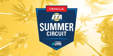 Ita summer circuit. Jun 8, 2023 · June 8, 2023. 0. The 2023 ITA Tennis-Point Summer Circuit powered by WTN is officially here! Registration is now open for the seven host sites who will be holding tournaments during week two of the 2023 Summer Circuit. Created for incoming first-year student-athletes and current collegiate players, the Summer Circuit allows players to ... 