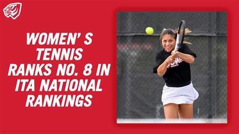ITA Collegiate Tennis Rankings sponsored by Tennis-Point. Top 125 National Singles Rankings; May 4, 2022; Rank Player School Record Prev. 1: ... The Intercollegiate Tennis Association (ITA) is the governing body of college tennis, overseeing men’s and women’s varsity tennis at all levels – NCAA Divisions I, II and III, NAIA and …. 
