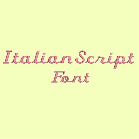 Italian Script Font Embroidery Design Now Come with .BX Ready