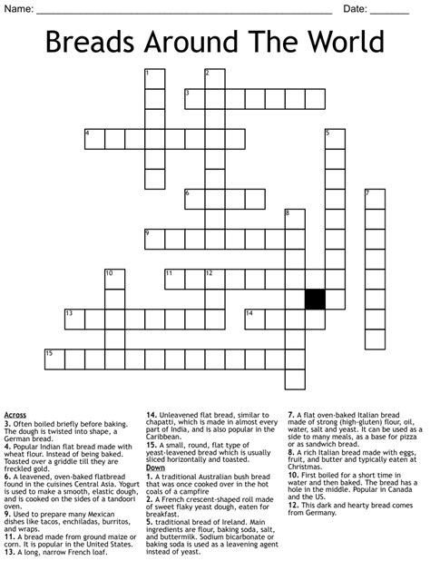Italian bread crossword clue. The Crossword Solver found 30 answers to "Italian sweet bread usually prepared at Christmas (9)", 9 letters crossword clue. The Crossword Solver finds answers to classic crosswords and cryptic crossword puzzles. Enter the length or pattern for better results. Click the answer to find similar crossword clues. 