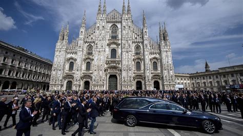 Italian ex-Premier Silvio Berlusconi is given a state funeral in the city where he made his billions
