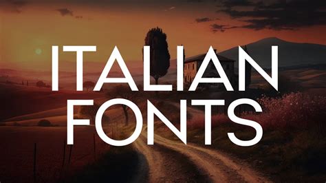 Italian fonts. 