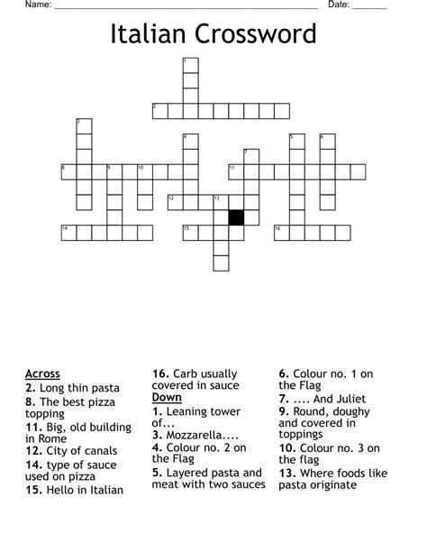 We found one answer for the crossword clue Italian night. A further 2 clues may be related. If you haven't solved the crossword clue Italian night yet try to search our Crossword Dictionary by entering the letters you already know! (Enter a dot for each missing letters, e.g. “P.ZZ..” will find “PUZZLE”.). 