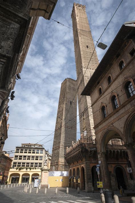 Italian officials secure 12th Century leaning tower in Bologna to prevent collapse