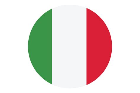 Italian round flag.  Isolated on white background.  For the first time, get 1 free month of...