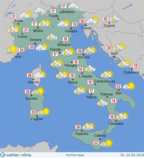 Italien Wetter im Mai 2024 Italien 14-Tage Wetter2.com