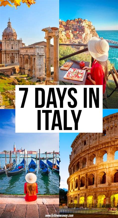 Italy itinerary 7 days. The ideal itinerary for 7 days in Rome Italy: Day 1 – Recon – Getting to know Rome's historic center. Day 2 – Ancient Rome – Colosseum, Roman Forum, Palatine Hill. Day 3 – Castel Sant’Angelo and Saint Peter’s Basilica. Day 4 – Vatican Museums. Day 5 – Varied options – Trastevere, Capitoline Museums, Day Trip, Day Off. Day 6 ... 