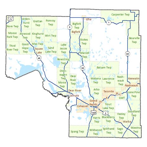 Itasca County, Minnesota – Cities Map – shown on Google Maps