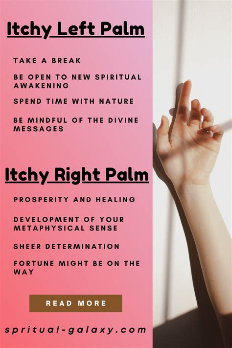 Itchy palms spiritual meaning. It is important to note that the spiritual meanings associated with palm itching vary across cultures and belief systems. In some traditions, an itchy right palm signifies receiving a … 